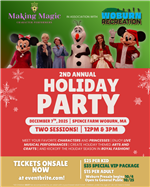 Making Magic Holiday party Flyer 2025