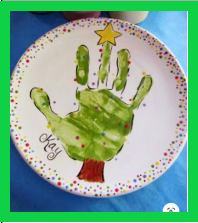 Holiday Handprint Plate